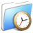 Aqua Smooth Folder Clock Icon 48x48 png